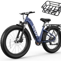 VIVI ACE07 Step-Thru Commuter Fat Tire Electric Bike (NIB)