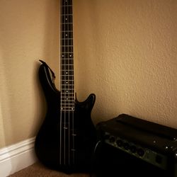 bass guitar + amp