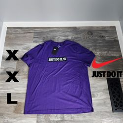 Nike Just Do It JDI Shirt Purple XXL 