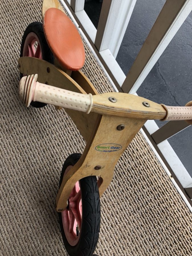 Smart gear wooden balance bike kids toddler