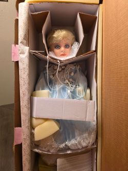 Rustie Porcelain Collector Doll in Blue Gown