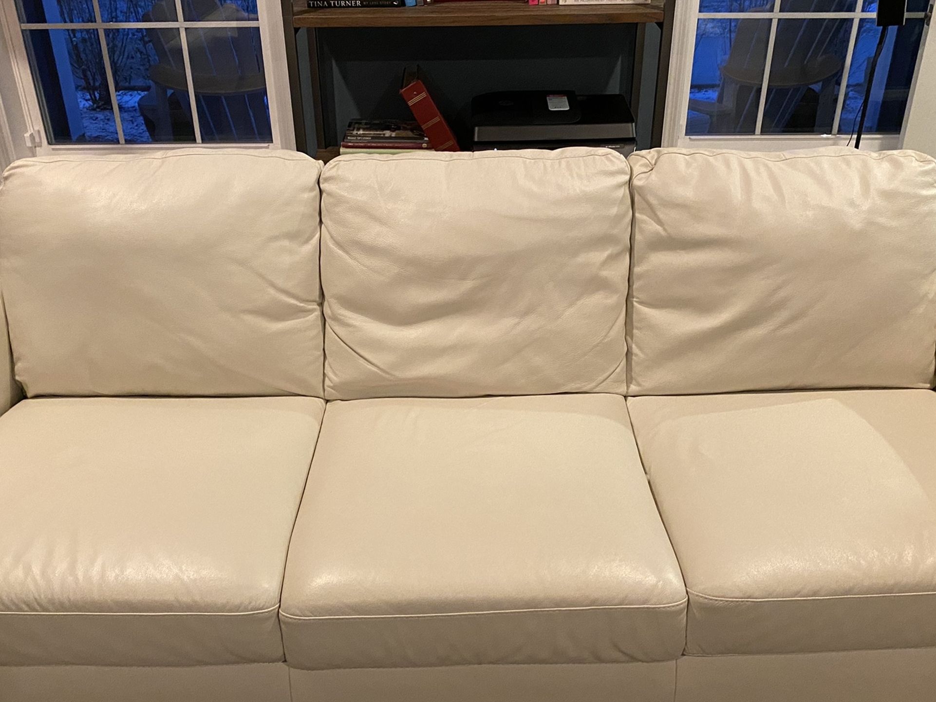 Leather Sofa & Recliner like new 100%