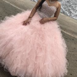 Blush Pink QUINCE DRESS 