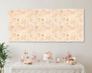 23.6 in. x 15.7 in. Artificial Floral Wall Panel Silk Rose Backdrop Decor (6-Pieces)
