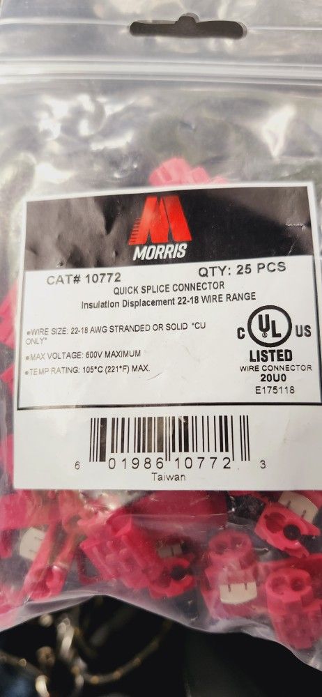 Butt Connector 22-16 Range 100 Pcs./ Quick Splice Connector 18-14 Range/22-18 range/Wire Connector Range 10-18