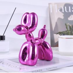 Glossy Balloon Dog Statue Home Decor