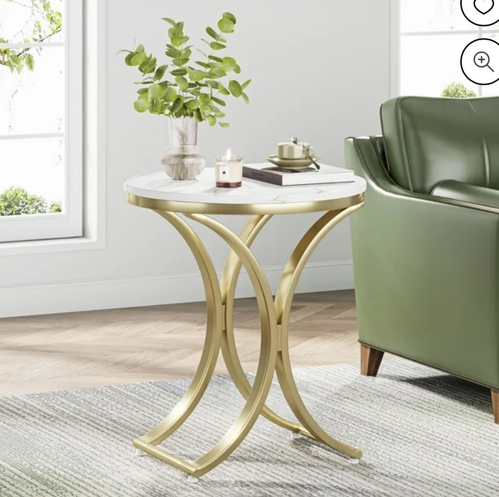 Tribesigns Faux Marble End Table