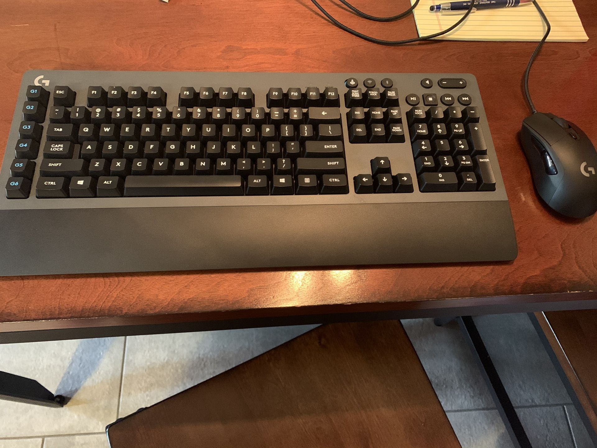 Logitech gaming keyboard and mouse
