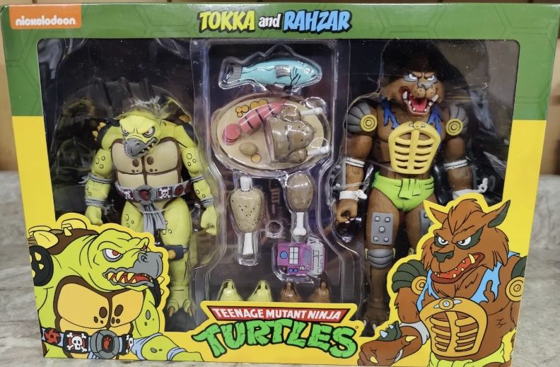 NECA Teenage Mutant Ninja Turtles Tokka and Rahzar Cartoon