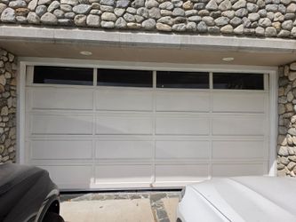 Wood roll up garage door