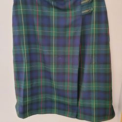 Land's End Woman's Size 8 Plaid Skirt