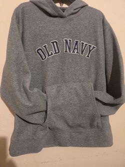 Old Navy Gray Fleece Pullover Hoodie