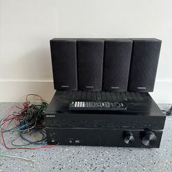 Sony Receiver STR-DN840 With 4 Speakers And Original Remote