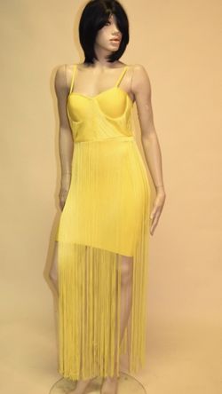 Yellow fringed dress
