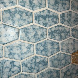 Beautiful 1950’s Teal & Sky Blue Porcelain Tiles