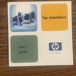 Vintage HP Monitors User’s Guide (2000)  Original HP user manual for HP monitors