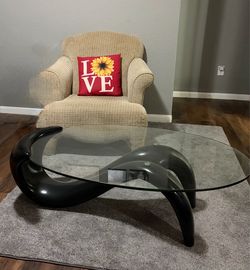 Coffee table, glass, contemporary