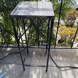 Vintage Tiled Square End Table