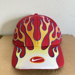 Nike Club Flame Cap Structured OG Air Max Red Yellow Flames Men's M/L Hat New