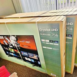 Samsung - 75" Class DU8000 Crystal UHD 4K Smart Tizen TV   Brand New In Box  Price Is Per TV  Delivery Available