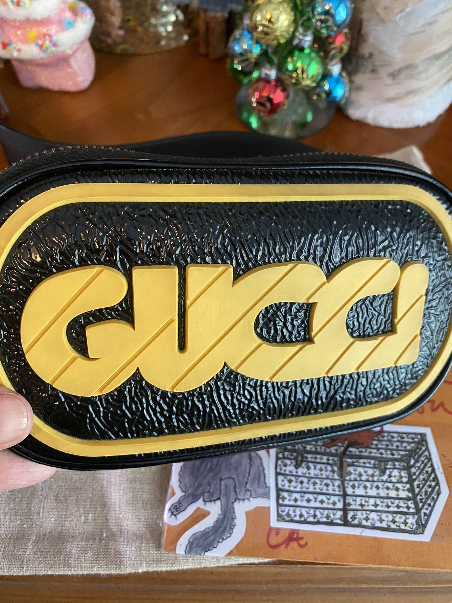 Authentic Gucci Game Patch Belt Bag Sling Bum Fanny Patent $700