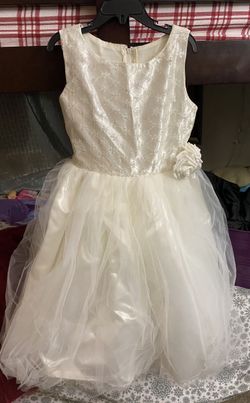 Party White Girl Dress Size 8