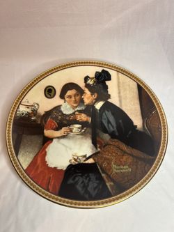 Norman Rockwell Plate – The Gossip / Plato decorativo Rockwell – El Chisme