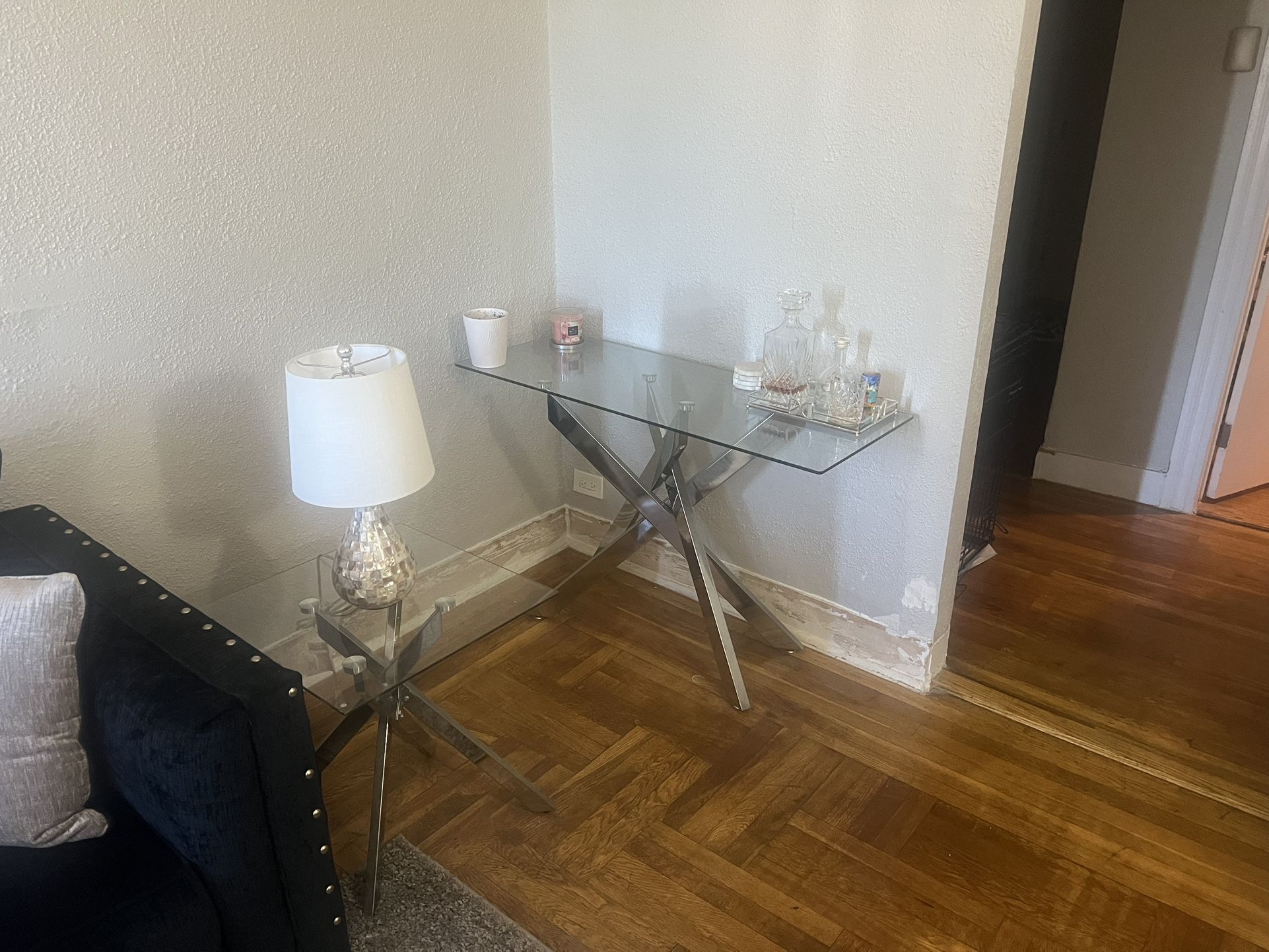 Lamp, End Table And Wall Table