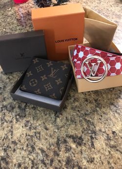 Louis Vuitton belt and wallet
