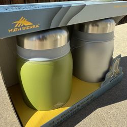 2 Food Jars + 2 Spoons 