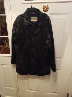 Jacket, Leather,  Size  L, Black 