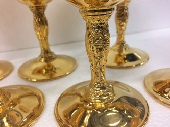 Lot of 6 international silver company gold plated goblets for Sale in Fort  Myers, FL - OfferUp