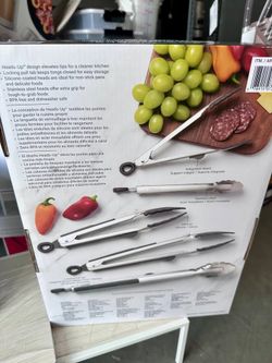 Prepworks 5-Piece Heads-Up Cooking Tongs Set