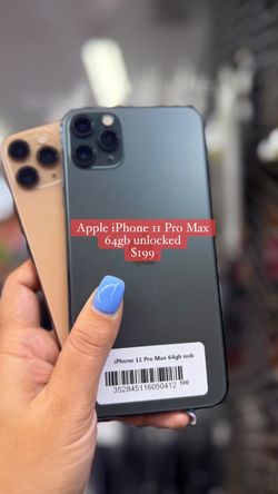 Unlocked - iPhone 11 Pro Max 64 GB and clean imei