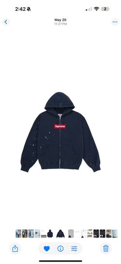 NEWWW*** Navy SUPREME X MASION MARGIELA ZIP UP