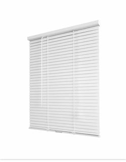 StyleWell White Cordless Room Darkening Vinyl Mini Blinds with 1 in. Slats-47 in. W x 72 in. L (Actual Size 46.5 in. W x 72 in. L)