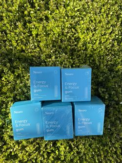 NeuroGum Peppermint energy and focus Gum Natural Caffeine 6 pk 54 pc 5 boxes