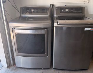 LG top-load washer and dryer set
