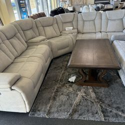 Power Reclining Sectional On Sale