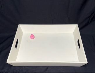 White Wooden Table Tray