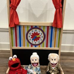Puppet Stage With 3 Puppets