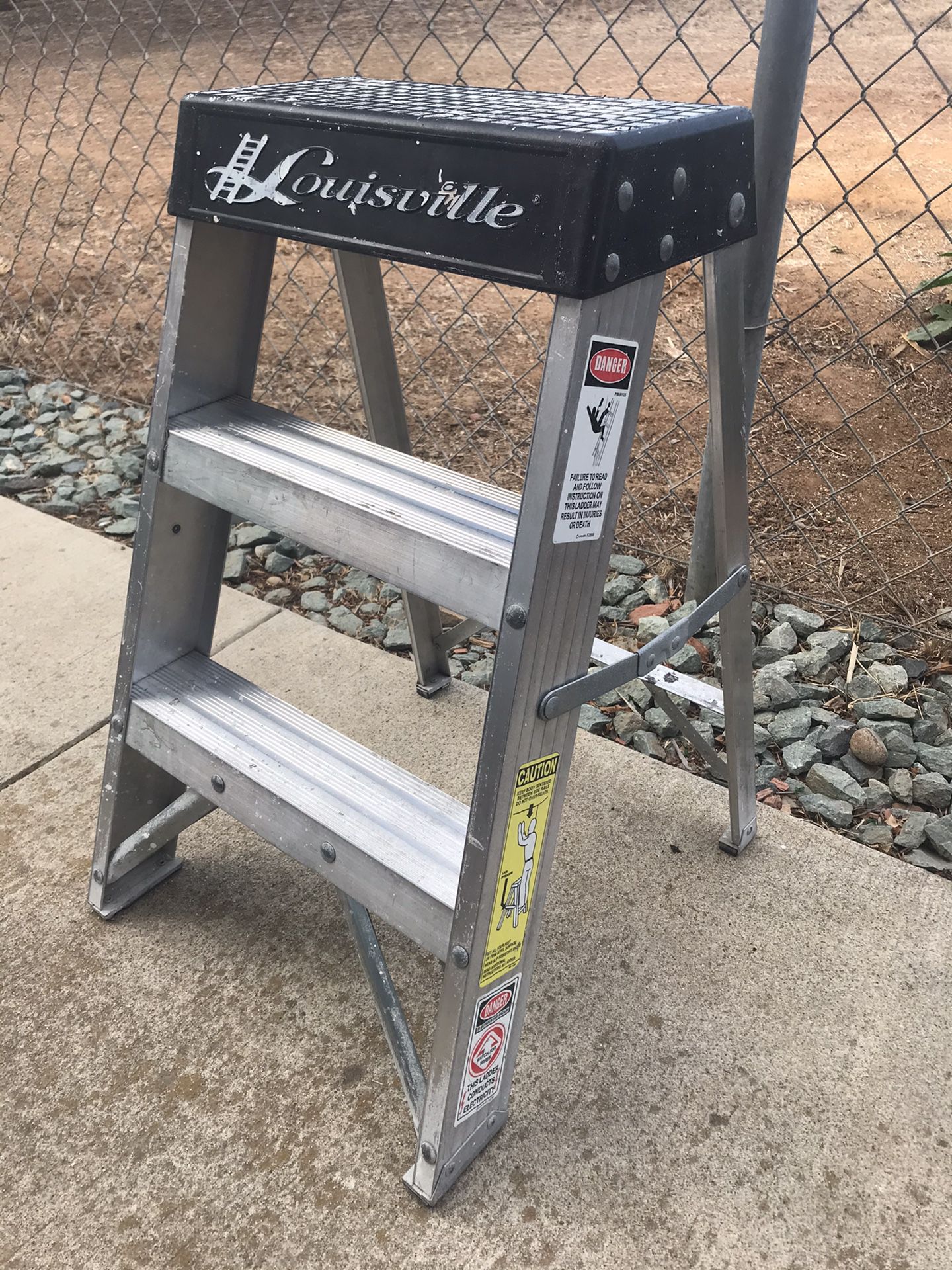 Louisville Ladder 2 ft. Aluminum Step Ladder with 300 lbs. Load Capacity Type IA Duty Rating