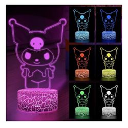 Kawaii Anime Kuromi Cute 3D Night Light Lamp