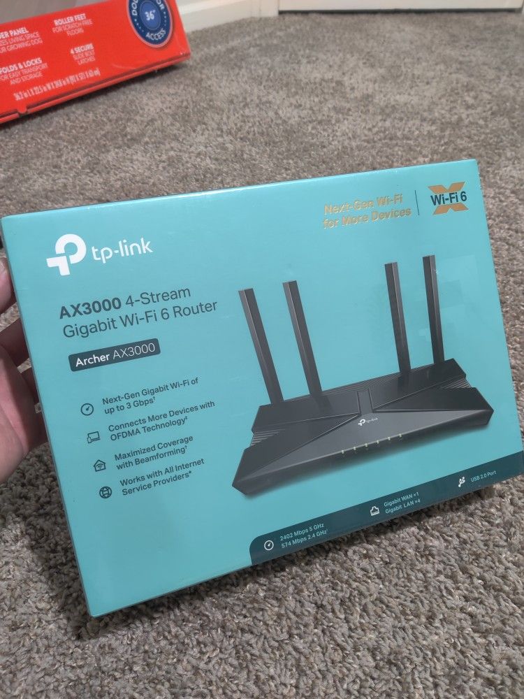 TP-LINK Archer AX3000, 4 Stream Dual Band Wifi 6 Wireless Router