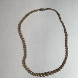 Vintage Graduated Faux Pearl Choker Necklace 16 Inches Classic