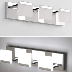 Ralbay LED Modern Vanity Light 3 Light Vanity Lights Acrylic Stainless Steel Wall Light