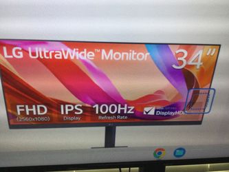 LG-ULTRAWIDE 34’ IPS FHD 100HZ, 5MS, MONITOR WITH VESA DISPLAY HDR 400 (HDMI, DISPLAY PORT