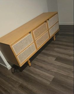Rattan accent cabinet