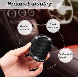 4pcs Silicone Crystal Car Coasters Vehicle Bling Cup Holders Crystal Cup Holder Insert Coasters