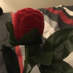 Red Rose Flower Ring Case 